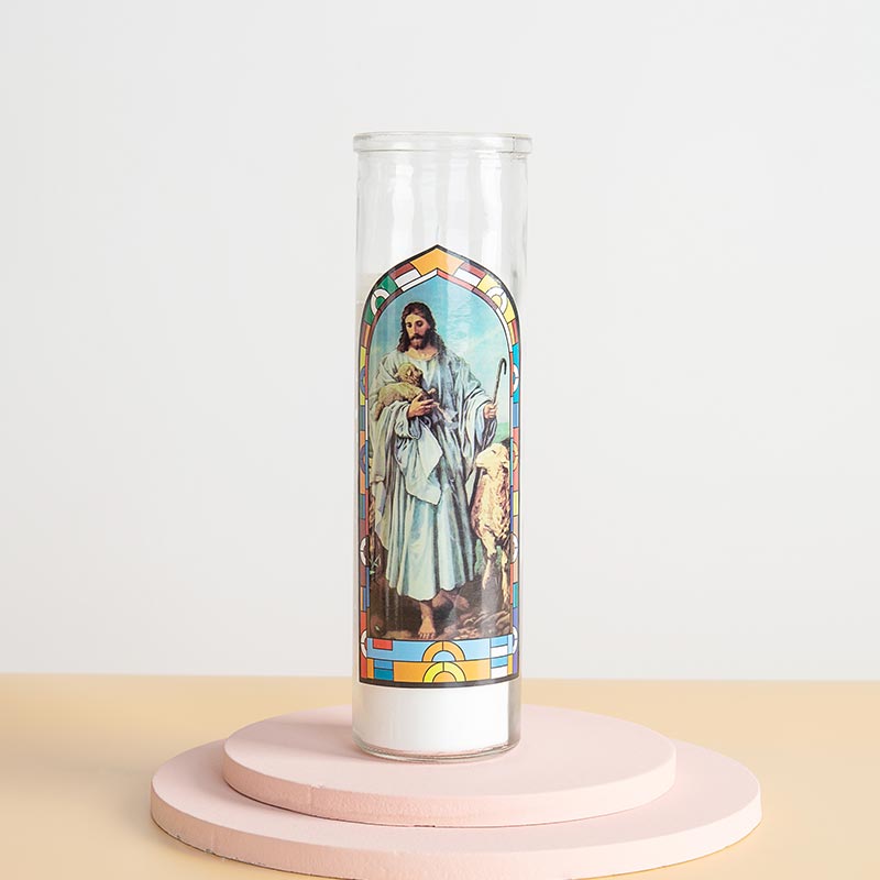 7 day religious candle jar